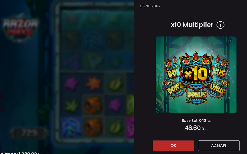 Bonusrunde mit Total Multiplier in der Anzeige